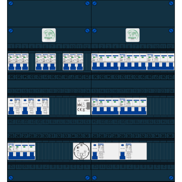 Schotman Elektro B.V. – GACIA GACK –3x ALS 2p, 2x ALS 4p, 9x INS, 5x INS 4p, beltrafo, 1x contactdoos
