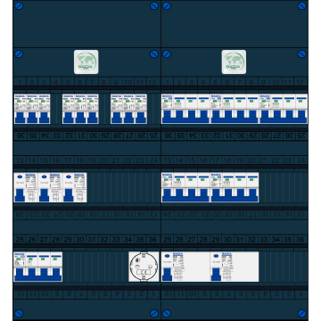 Schotman Elektro B.V. – GACIA GACK –3x ALS 2p, 2x ALS 4p, 9x INS, 5x INS 4p, 1x contactdoos