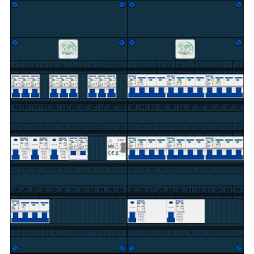 Schotman Elektro B.V. – GACIA GACK –3x ALS 2p, 2x ALS 4p, 9x INS, 6x INS 4p, kookgroep, beltrafo