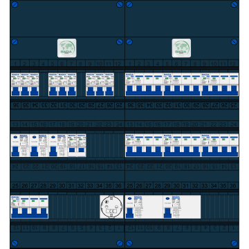 Schotman Elektro B.V. – GACIA GACK –3x ALS 2p, 2x ALS 4p, 9x INS, 6x INS 4p, kookgroep, 1x contactdoos