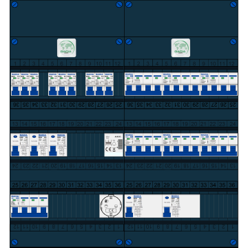 Schotman Elektro B.V. – GACIA GACK –3x ALS 2p, 2x ALS 4p, 9x INS, 6x INS 4p, beltrafo, 1x contactdoos
