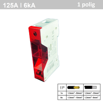 Schotman Elektro B.V. - SEP HJ1-9 distributie blok 1 polig 125A