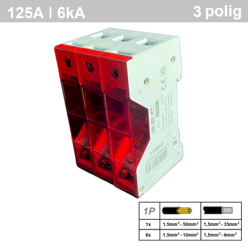 Schotman Elektro B.V. - SEP HJ1-9 distributie blok 3 polig 125A