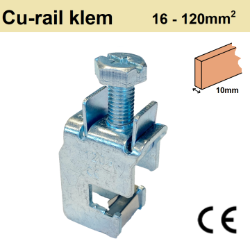 Schotman Elektro B.V. - SEP KK120-10 Cu-railklem, 16-120mm2, 344A