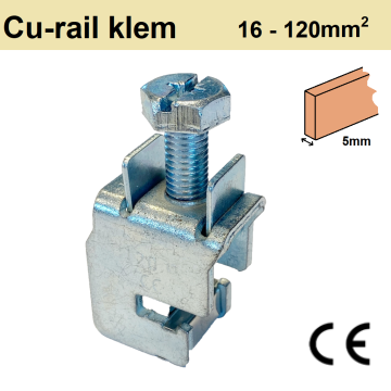 Schotman Elektro B.V. - SEP KK120-5 Cu-railklem, 16-120mm2, 344A
