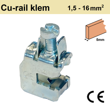 Schotman Elektro B.V. - SEP KK16-5 Cu-railklem, 1,5-16mm2, 98A