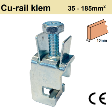 Schotman Elektro B.V. - SEP KK185-10 Cu-railklem, 35-185mm2, 448A