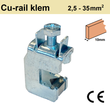 Schotman Elektro B.V. - SEP KK35-10 Cu-railklem, 2,5-35mm2, 98A