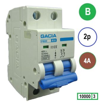 GACIA PB8H-2B04 inst. 2p B4 10kA