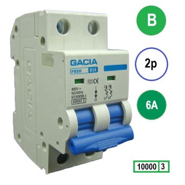 GACIA PB8H-2B06 inst. 2p B6 10kA