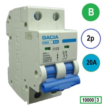 GACIA PB8H-2B20 inst. 2p B20 10kA
