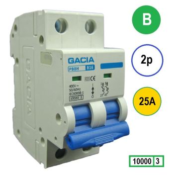 GACIA PB8H-2B25 inst. 2p B25 10kA