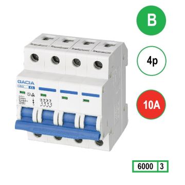 Schotman Elektro - GACIA SB6L installatieautomaat B 4 polig 10A 6kA