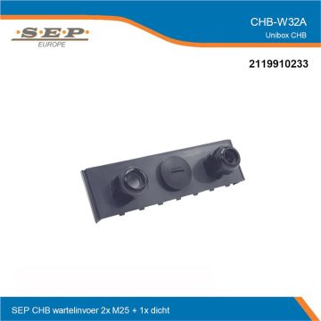SEP CHB-W32A - inzetstuk wartel 2xM25 1x blind