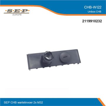 CHB-WI22 - inzetstuk wartel 1xM32 1x dicht