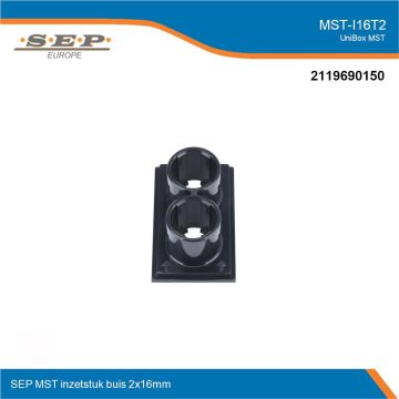 SEP Unibox MST-I16T2 - verwisselbaar inzetstuk buisinvoer 2x 16mm - 2119690150