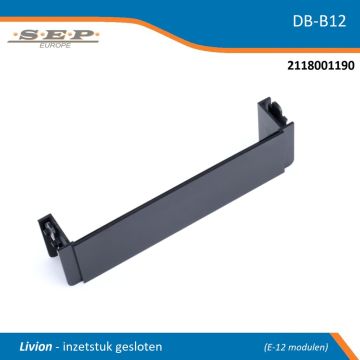 SEP Livion DB-B12 inzetstuk gesloten 12-modulen – productfoto met kader