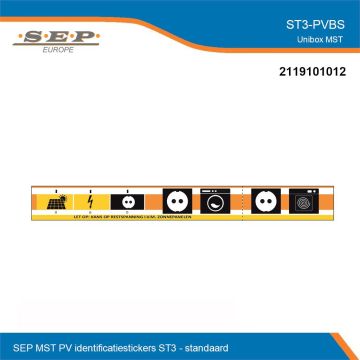 SEP UniBox MST PV identificatiestickers ST3 standaard overzicht