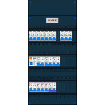Schotman Elektro B.V. – SEP NOVA –3x ALS 2p, 1x ALS 4p, 10x INS, 3x INS 4p, kookgroep