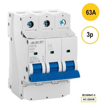 Schotman Elektro B.V.  - SEP HS1E-3063 - hoofdschakelaar 3 polig 63Amp