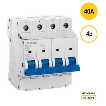 Schotman Elektro B.V.  - SEP HS1E-4040 - hoofdschakelaar 4 polig 40Amp
