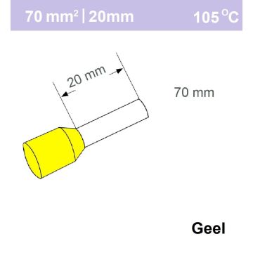 Schotman Elektro - SEP adereindhuls enkelvoudig 70mm2 lengte 20mm geisoleerd