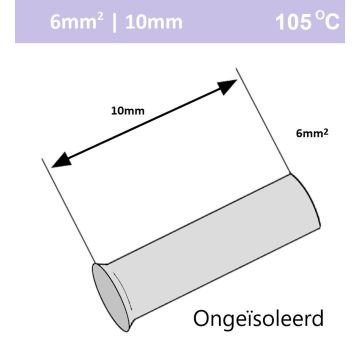 Schotman Elektro - SEP adereindhuls 6mm2 lengte 10mm