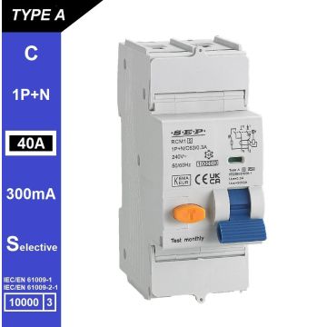 Schotman Elektro B.V. - SEP RCM1 1p+n C-karakteristiek 40A 10kA selectief AS