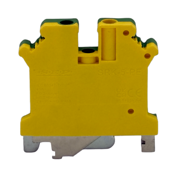 SEP SRK-5-PE geel/groene aardklem, 4mm2 zijaanzicht rijgklem - modulaire DIN-rail, 2011300520, GTIN 8718959078354