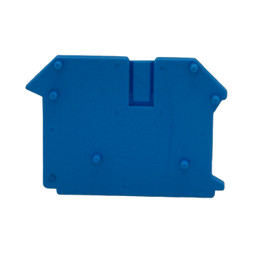 Blauwe twin-eindplaat SEP Europe type SRK-5-TWIN-BU-E geschikt voor SRK-5 twin-rijgklemmen - artikel 2011300670, GTIN 8718959078507 - verkrijgbaar bij Schotman Elektro B.V.