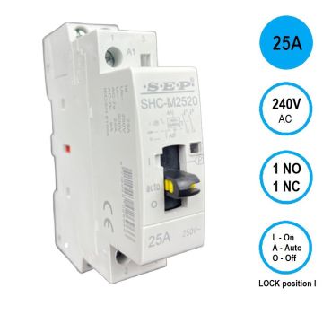 Schotman Elektro B.V. - SEP SHC-M2511 handbediende magneetschakelaar 1 maak 1 verbreek 230V