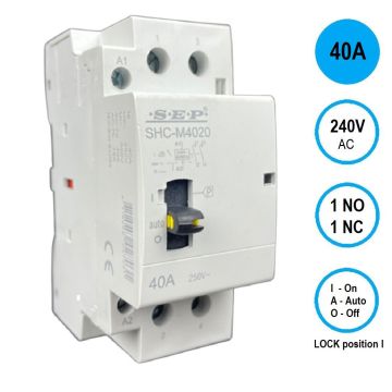 Schotman Elektro B.V. - SEP SHC handbediende magneetschakelaar, 40A, 1 maak 1 verbreek