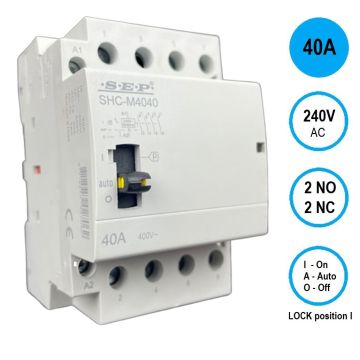 Schotman Elektro B.V. - SEP SHC handbediende magneetschakelaar 40A, 2 maak 2 verbreek