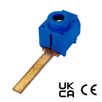 Schotman Elektro B.V. - SEP SPR-B2527 aansluitklem 1x25mm2, pin lang, blauw