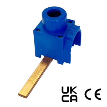 Schotman Elektro B.V. - SEP SPS-B5027 aansluitklem 1x50mm2, pin lang, zij aansluiting, blauw